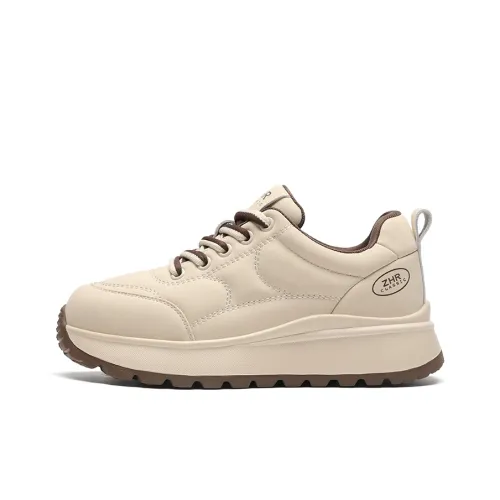 ZHR Низкий Топ Casual Женский Бежевый Коричневый