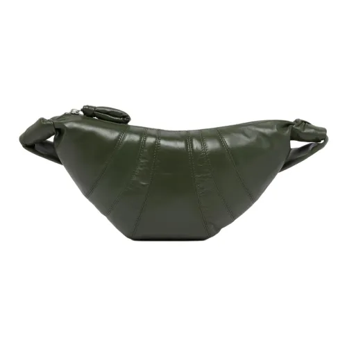 Lemaire Croissant Series Овчина Круассан Сумка через плечо Маленькая Мужская Оливково-зеленая