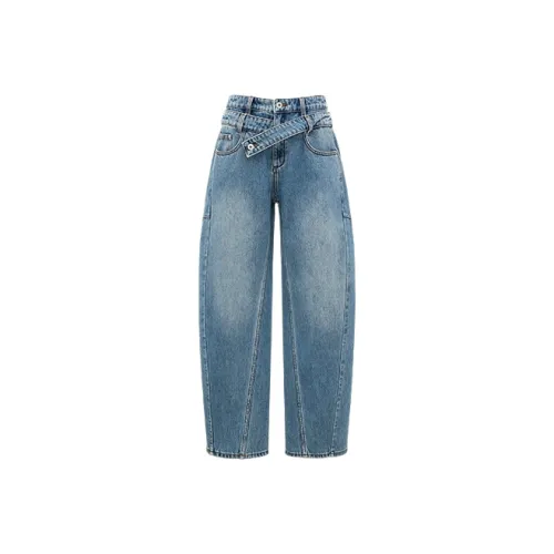 Feng Chen Wang Blue Women's Jeans Фэн Чэнь Ванг Синий Женские Джинсы