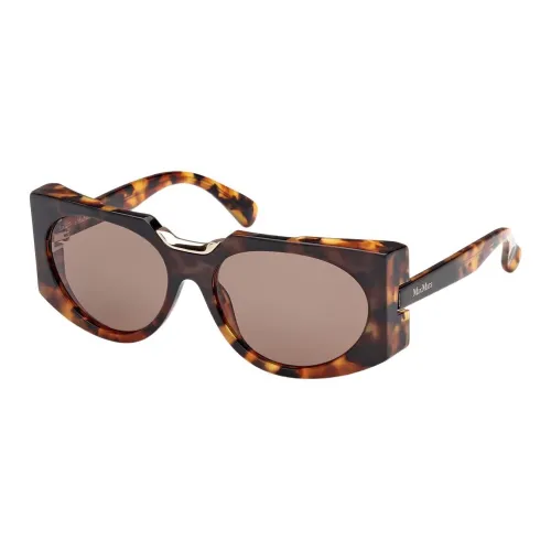 MaxMara Пластик OVAL SUNGLASSES Женские Черепаха Оболочка