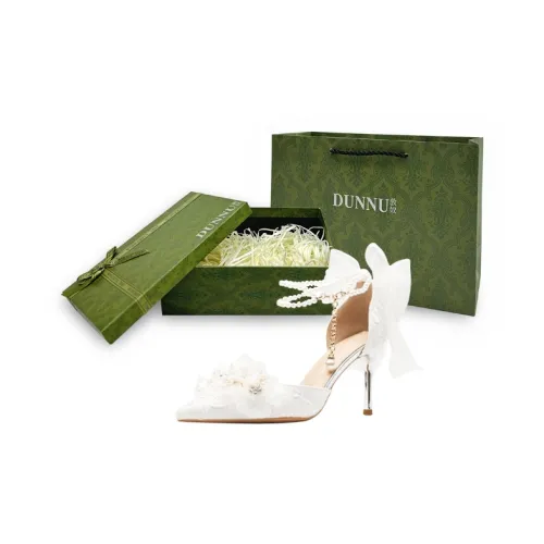 Dunnu Узкий каблук Высокие каблуки Женские Белые