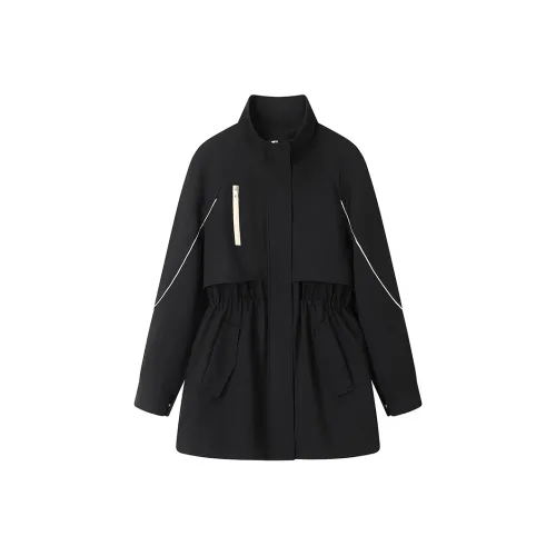 MH Черный Женский Тренч