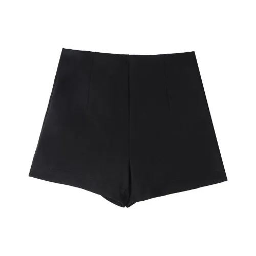 BKQU Черные Повседневные Шорты для Женщин