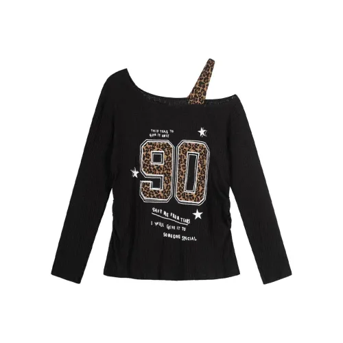 MOONCORE Длинный рукав Т-рубашка Женская