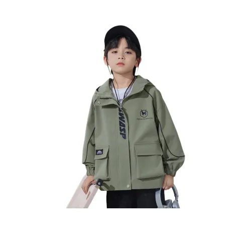 BIG WASP Серый Зеленый Kids Топы