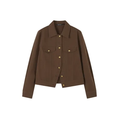 MOHANYIMEI Тик Коричневый Женские Куртки