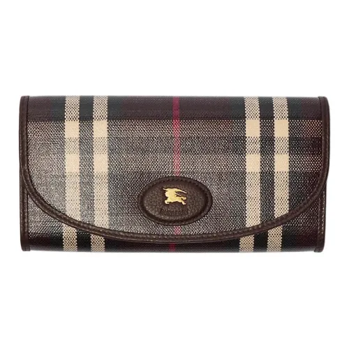 Burberry Классический Бумажник Highlands Откидной Клапан С Застежкой На Кнопку 12 Отделений Для Карт Отделение На Молнии