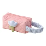 Цветочный макияж, сумка - розовая, маленькая - 1 шт