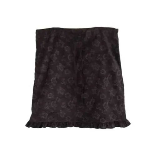 LOWEAR Розовая Юбка с Рюшами Повседневная Короткая Юбка Женская