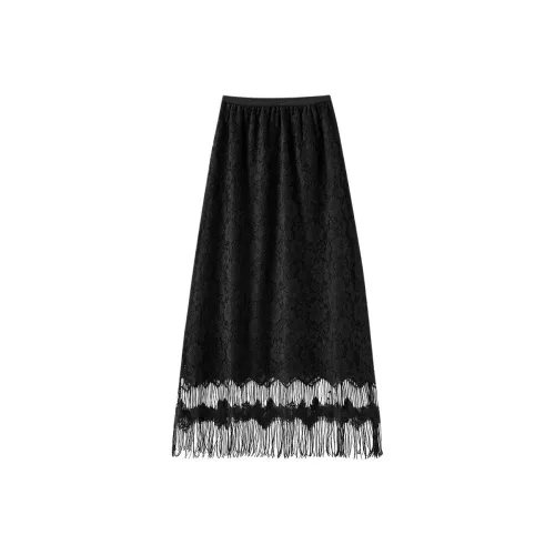 OUNIXUE Повседневный Длинный Юбка Женские