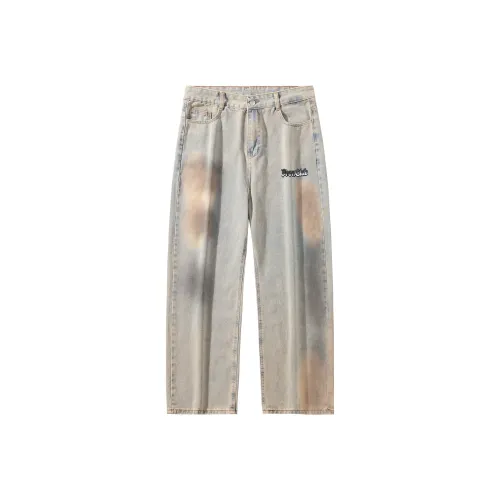 FVON Желтые Грязные Унисекс Джинсы