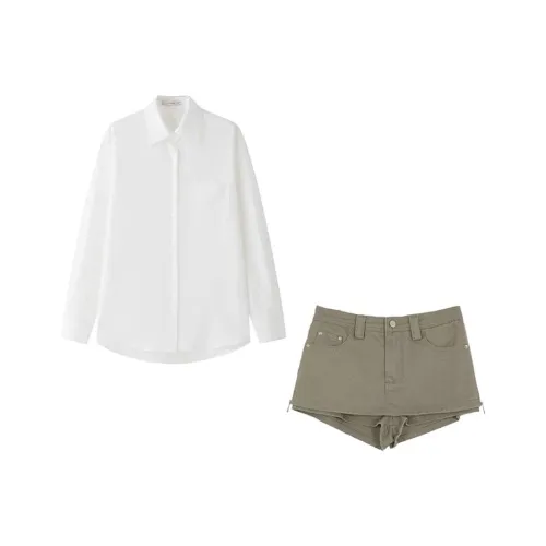 MARIE·COCO Белая рубашка + Юбка Женские Комплекты с юбкой