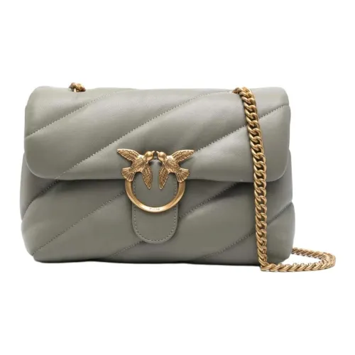 PINKO Сумка через плечо из коровьей кожи женская серая