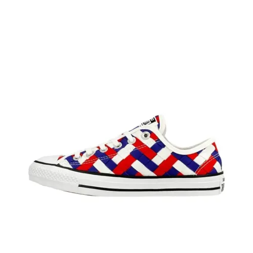 Converse Chuck Taylor All Star Low Топ Скейтборд Кроссовки Унисекс Белый Синий Красный