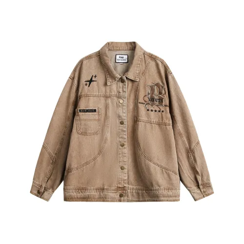 PGKZ Коричневый Унисекс Джинсовые куртки