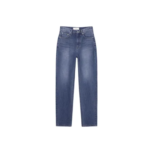 Dunst Essential Straight Джинсы Брушированный Синий Джинсы Женские