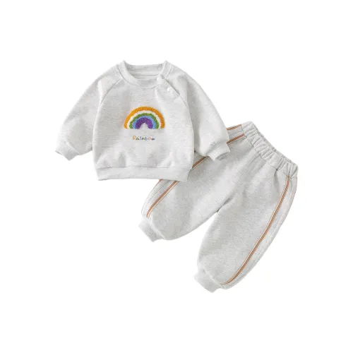 XiaoJinBu Повседневная спортивная одежда Gray Infant и Toddler