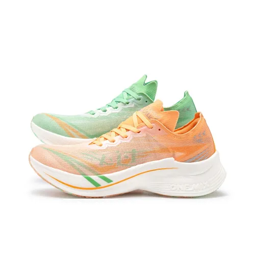 ONEMIX Run Cool Беговые кроссовки Унисекс Несоответствующие цвета Good Luck Orange Double