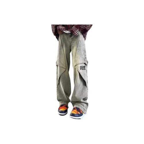 UPWARD LAB Желтые Грязные Унисекс Джинсы