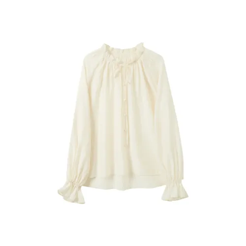 3COLOUR Абрикос Женские Шифоновые Рубашки