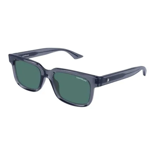 MONTBLANC Ацетат Квадратные Солнцезащитные очки Унисекс Синий