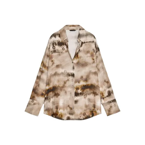 ZARA Коричневые Женские Рубашки