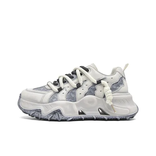 SANTASTIC Низкие кеды с толстой подошвой Дымчатый GREY С грязными отпечатками Мужской