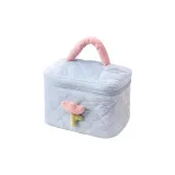 Цветочный макияж, сумка, лазурь далёкого неба, большой, 1 шт