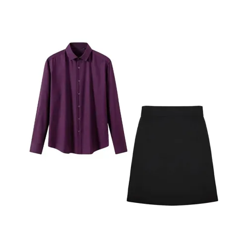 MARIE·COCO Фиолетовый Комплект Рубашка + Юбка Женские