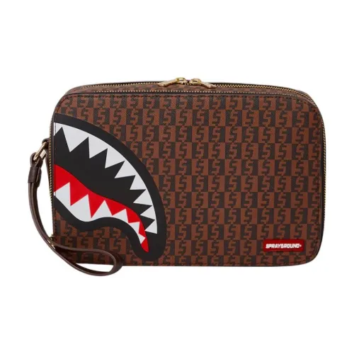 SPRAYGROUND Ткань Клатч Мужской Коричневый