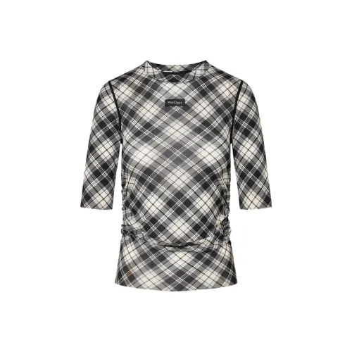 MO&CO Черно-белая клетка Женские футболки