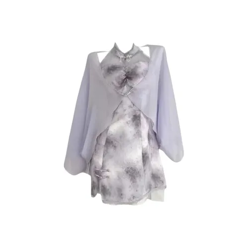 HUINIAN Платье + Кардиган Женские Комплекты с Юбкой