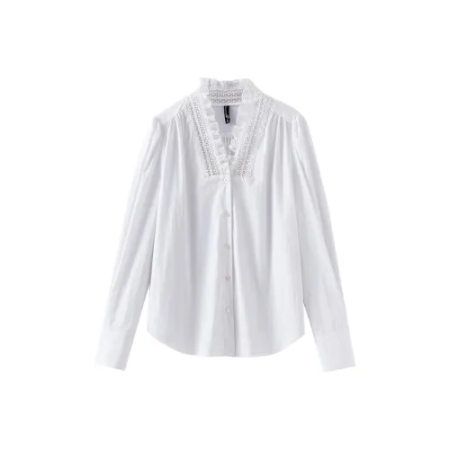 OUNIXUE Белые Женские Рубашки