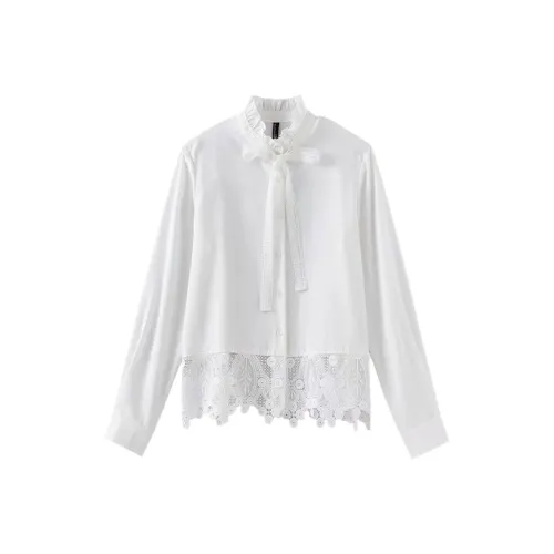 OUNIXUE Белые Женские Рубашки