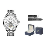 Мужской стальной браслет, натуральный белый