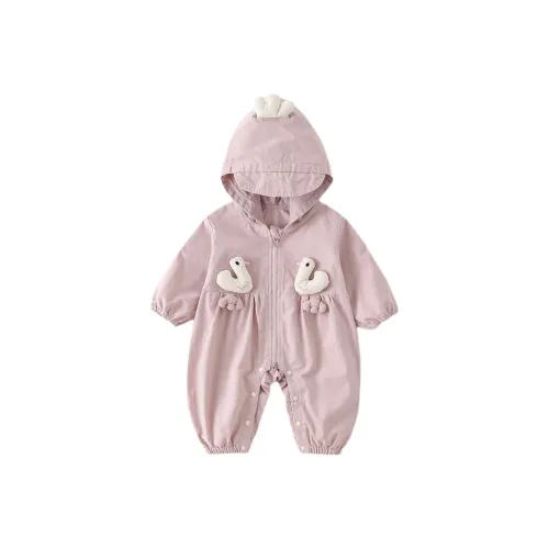 XiaoJinBu Розовые Детские Комбинезоны Ползунки