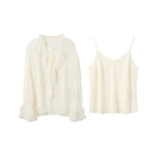 3COLOUR Экрю Женские Рубашки