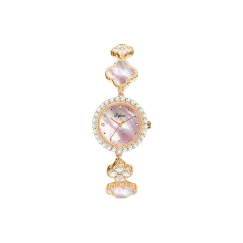 Difeini Heartbeat Four Leaf Clover Collection Кварцевый механизм Металлический ремешок Часы Женские Серебристый циферблат