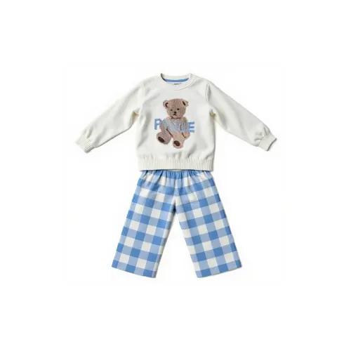 ECONICE SMN8805 Медведь [Премиум Коралловый Флис] Женские Пижамные Комплекты