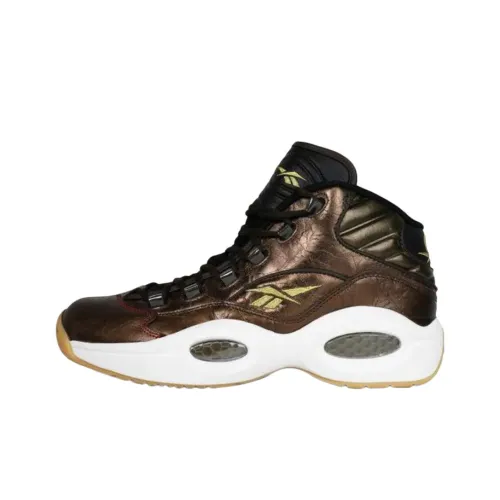 Reebok Question Mid Топ Баскетбольные Кроссовки Мужские Коричневые