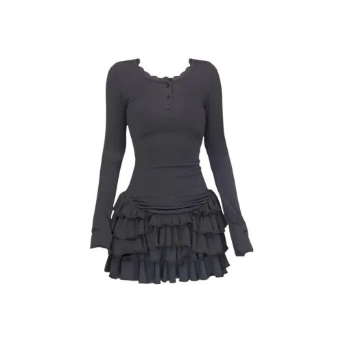 JOPPTI Длинное платье с длинными рукавами женское