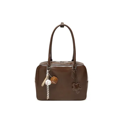 Narandu Сумка через плечо из синтетической кожи стандартная женская кофейного цвета