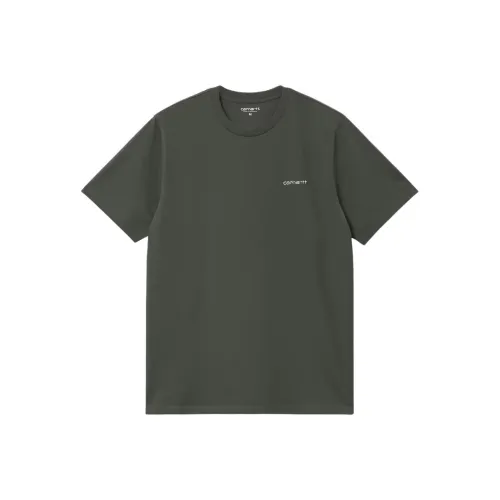 Carhartt WIP FW25 S S Script Вышивка T-Рубашка T-Рубашка Мужская