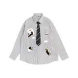 Серый, черный, белый, полосы, галстук