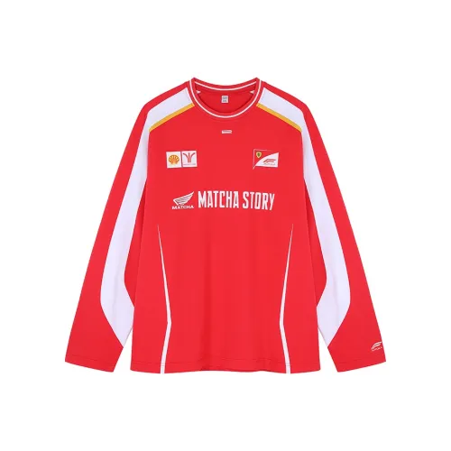 MATCHA STORY Красный Унисекс Свитшоты