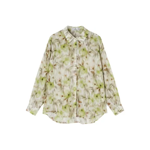 XIANGYING Зеленые Женские Рубашки