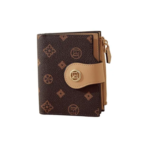 Old Man's Head Синтетическая кожа Кошелек Женские Кофе