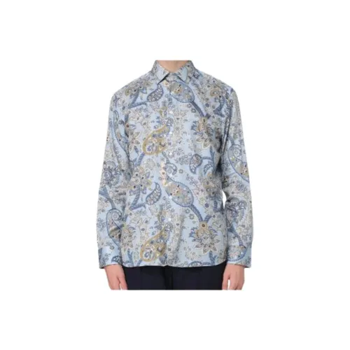 ETRO Мужские Синие Рубашки