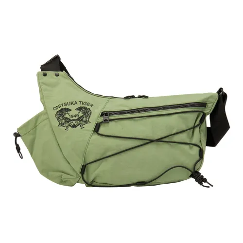 Onitsuka Tiger Полиамидная Сумка через плечо Стандартная Унисекс Серый Зеленый