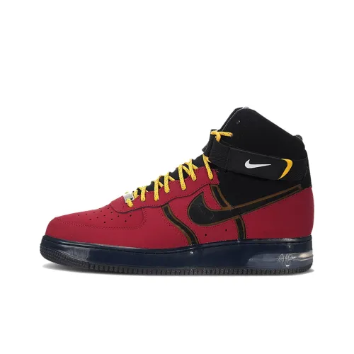 Nike Air FORCE 1 High Топ Винтажные Баскетбольные Кроссовки Мужские Красные
